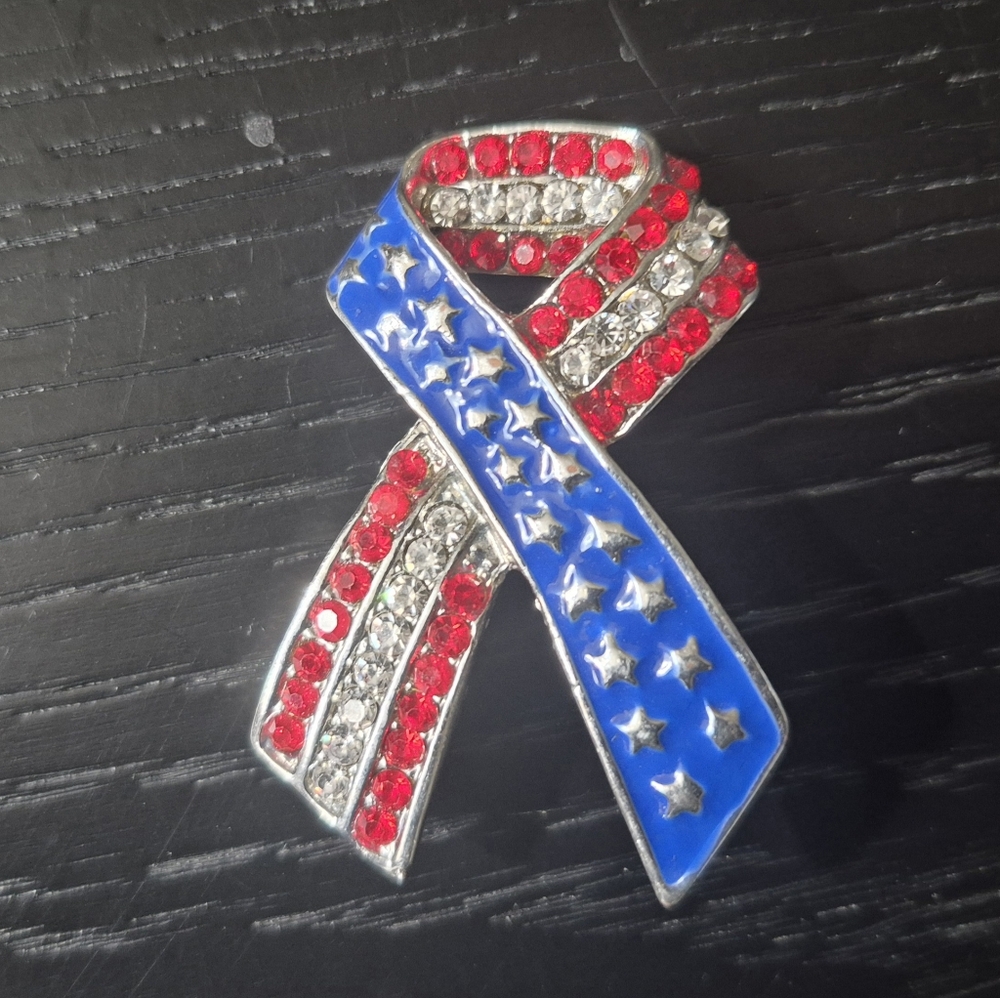 Stars And Stripes Brooch Pin